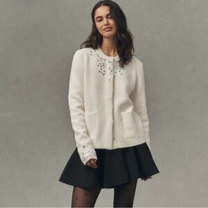 NVLT White Sweater with Silver Accents